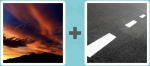 Pictoword level 141 - Sky Clouds Air Road Lines