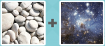 Pictoword level 158 - Pebbles Stones Space Stars Cosmos