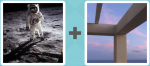 Pictoword level 160 - Astronaut Space Moon Roof Beam Rafter