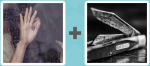 Pictoword level 447 - Lean Help Knife Blade