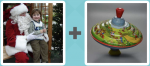 Pictoword level 48 - Santa Christmas Lap Spinning Top