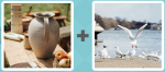 Pictoword level 517 - Ewer Jug Pitcher Seagulls Birds