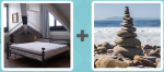 Pictoword level 518 - Bed Bedroom Pebbles Rocks Stack Pile