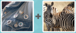 Pictoword level 539 - Pin Badges Zebra Black White Stripes