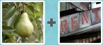 Pictoword level 74 - Pear Fruit Rent Sign
