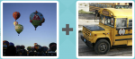 Pictoword Brands level 11 - Hot Air Balloons School Bus
