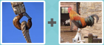 Pictoword Celebrities level 28 - Hook Winch Rope Cock Rooster Chicken