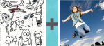 Pictoword Games level 2 - Sketch Doodles Cartoons Comic Drawing Jump Leap Happy