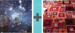 Pictoword Games level 4 - Stars Space Cosmos Galaxy Rug Mat Carpet Crafts Patchwork